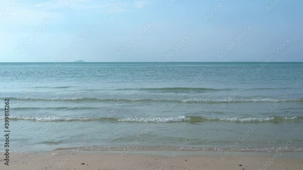 Beautiful sea view with rolling waves and blue sky Beautiful sea view with rolling waves and blue sky