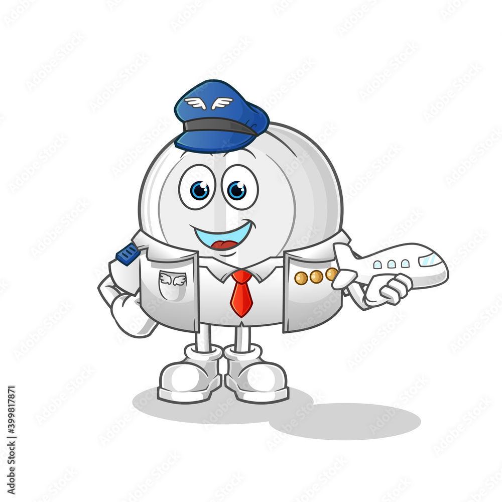 medicine pilot mascot. cartoon vector medicine pilot mascot. cartoon vector