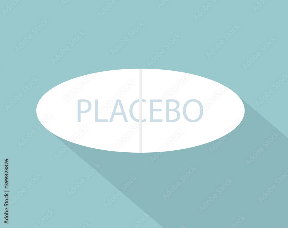 placebo pill concept - vector illustration placebo pill concept - vector illustration