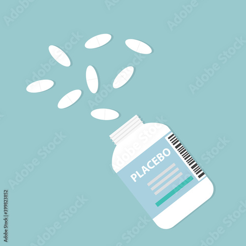 medical placebo pills - vector illustration