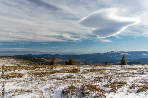 Mountain landscape with snow