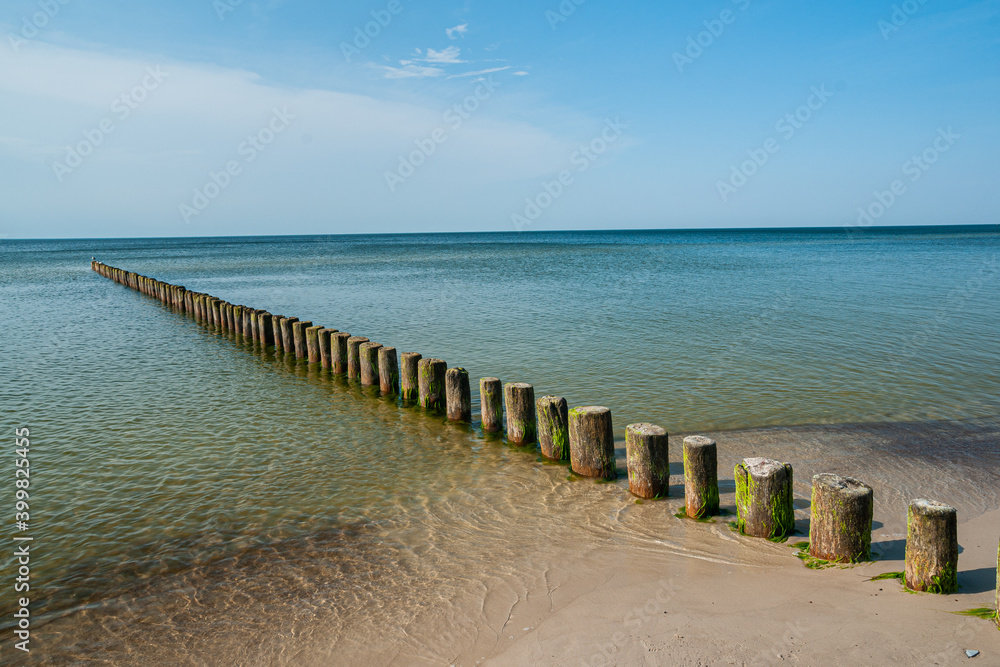 breakwater on the beach breakwater on the beach