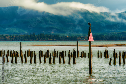 Columbia River in Iiwaco Washington photo