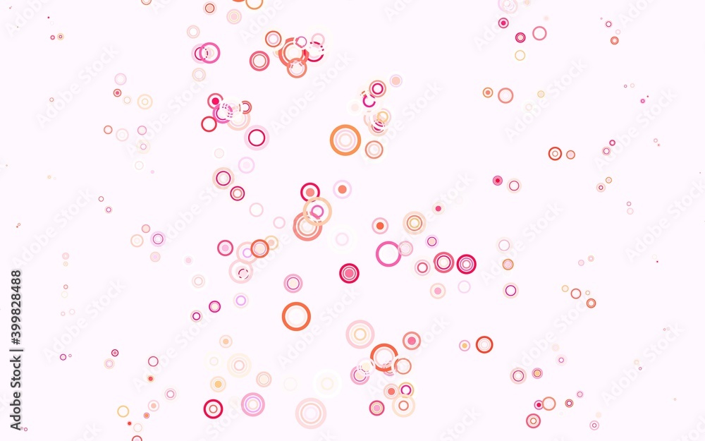 Light Red, Yellow vector texture with disks. Light Red, Yellow vector texture with disks.