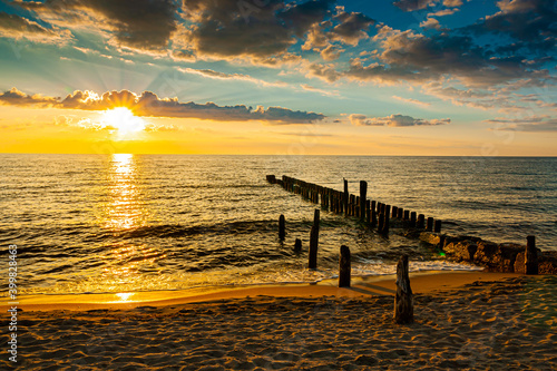 breakwater on the beach