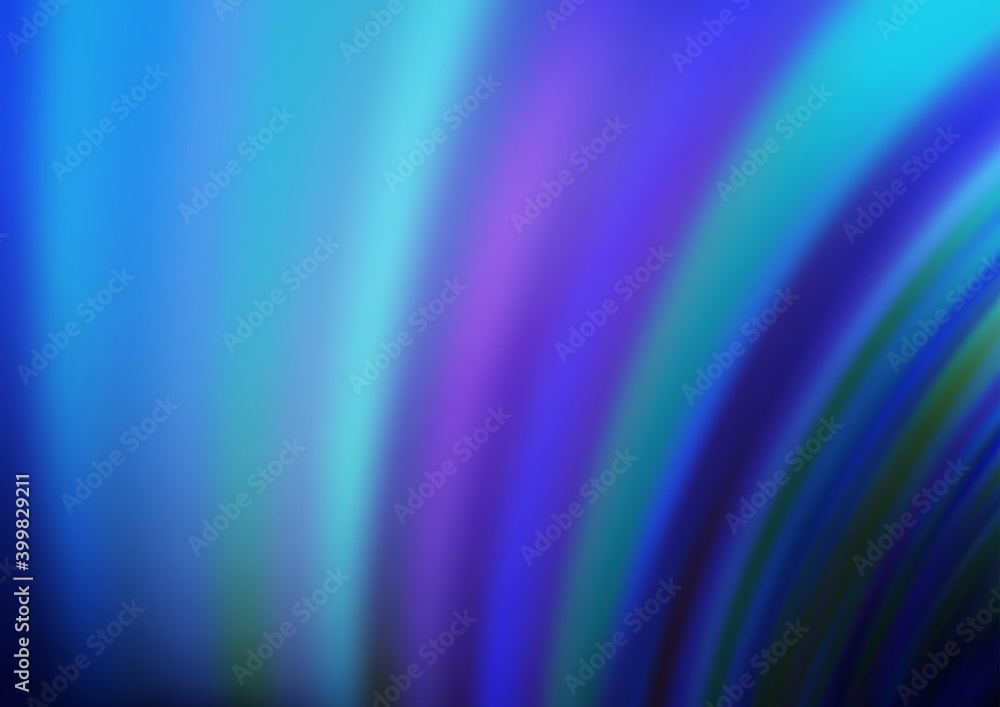 Fototapeta premium Light BLUE vector template with bubble shapes.