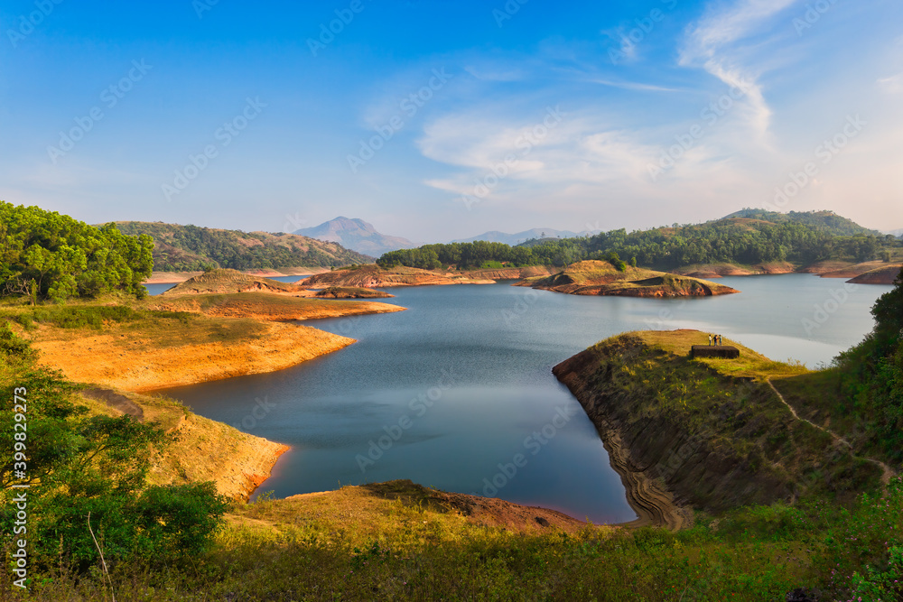View of the Landscape in Kulamavu, Idukki, Kerala, India