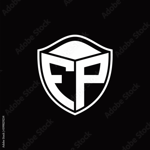 FP Logo monogram shield shape with outline rounded design template Free Download FP Logo monogram shield shape with outline rounded design template - GFXLoad