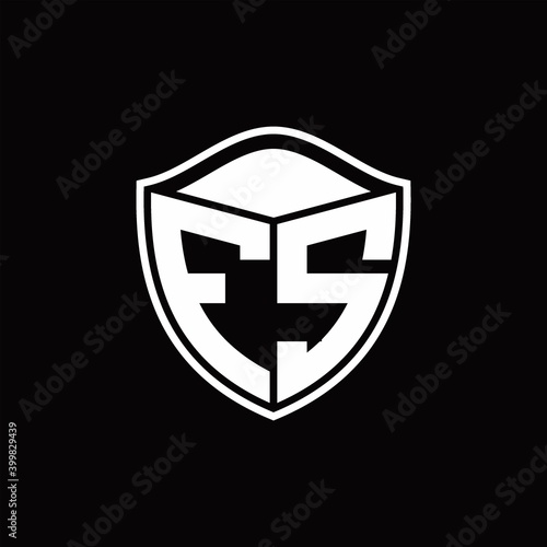 FS Logo monogram shield shape with outline rounded design template Free Download FS Logo monogram shield shape with outline rounded design template - GFXLoad