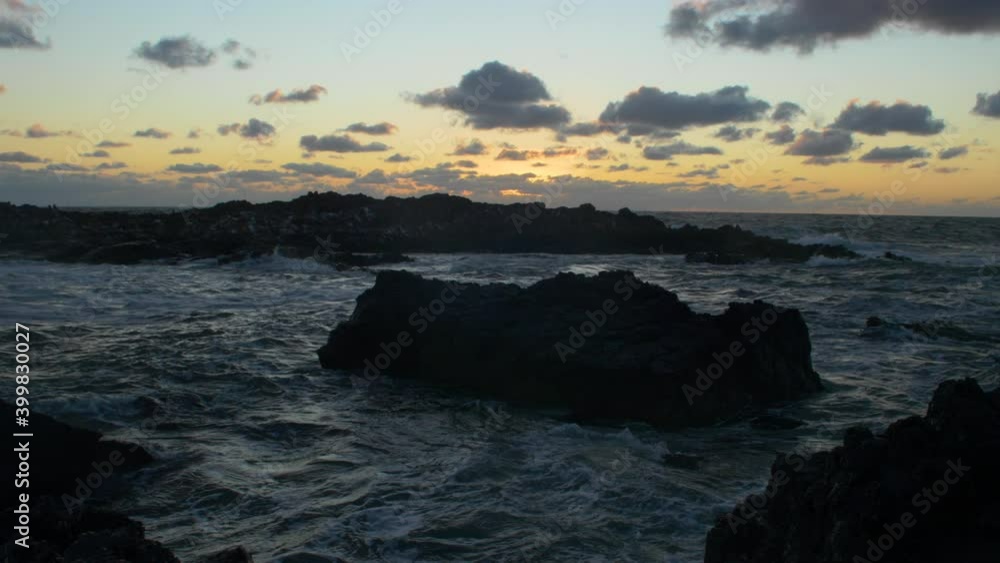 Sunset, sea and rocks 4K 24fps Sunset, sea and rocks 4K 24fps