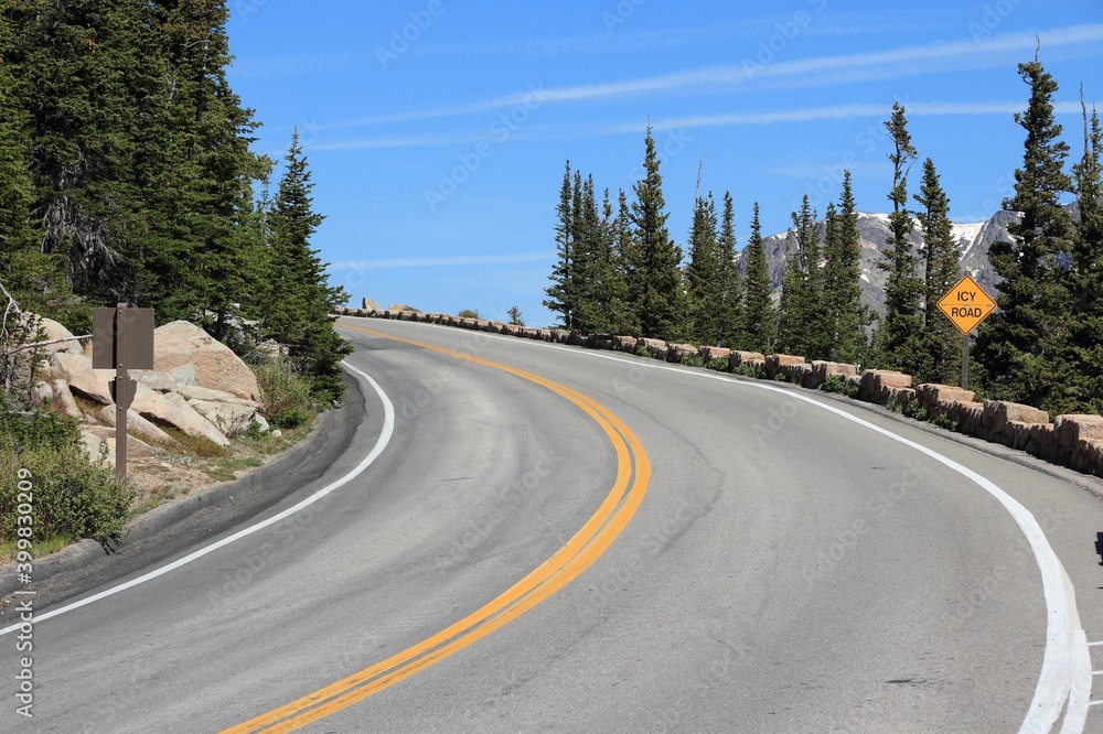 Mountain road in Colorado