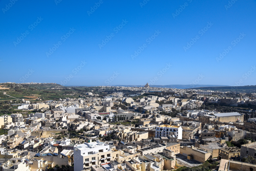 Panorama of the island of Gozo, Malta