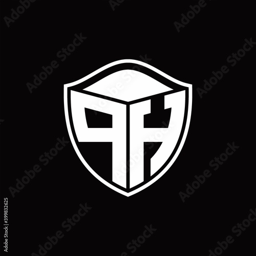 PH Logo monogram shield shape with outline rounded design template Free Download PH Logo monogram shield shape with outline rounded design template - GFXLoad