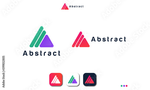 	
A letter abstract modern typography logo design, Minimalist logo & brand identity branding creative  business logo design template	