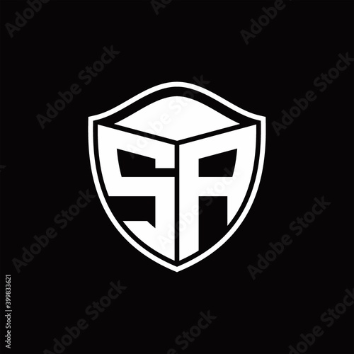 SA Logo monogram shield shape with outline rounded design template Free Download SA Logo monogram shield shape with outline rounded design template - GFXLoad