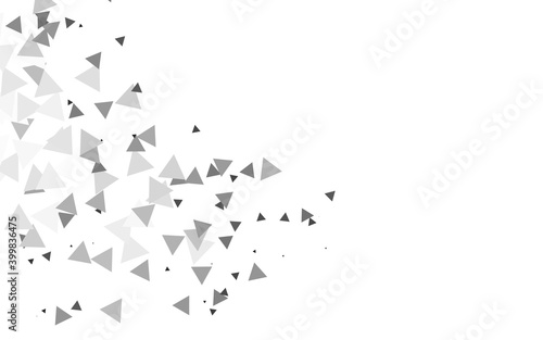 Light Silver, Gray vector backdrop with lines, triangles. © Dmitry