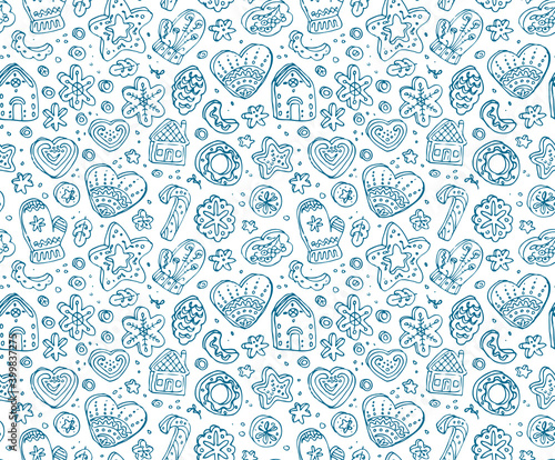 Winter seamless pattern