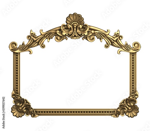 Classic golden frame baroque style cover postcard photo