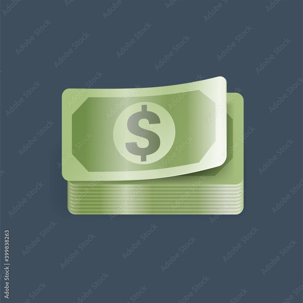 Dollar money icon - for online banking services Dollar money icon - for online banking services