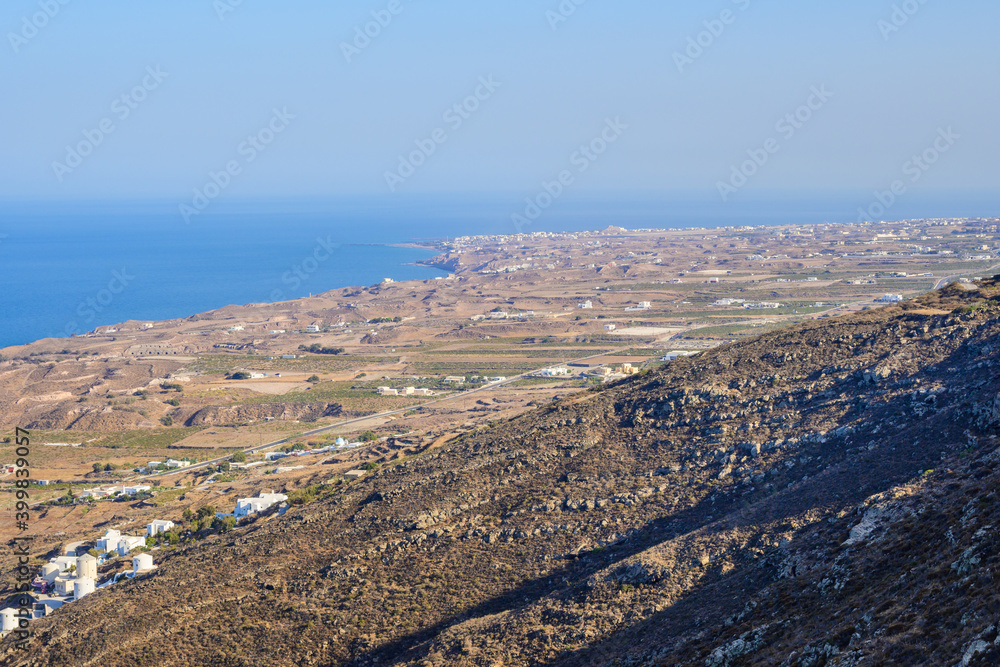 North east coast of Santorini Island. Cyclades, Greece