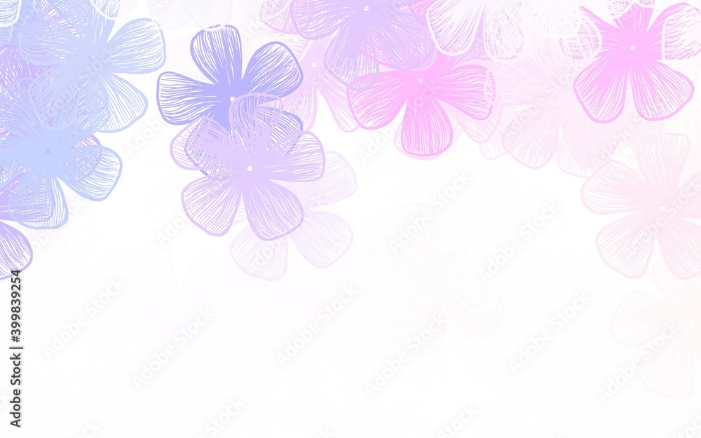 Light Pink, Yellow vector elegant wallpaper with flowers