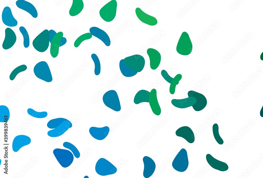 Light Blue, Green vector background with abstract forms. Light Blue, Green vector background with abstract forms.