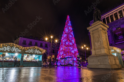 Obraz na płótnie Madrid at Christmas w salonie