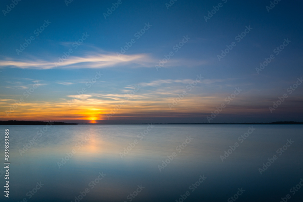 Jezioro Goczałkowice zachód słońca