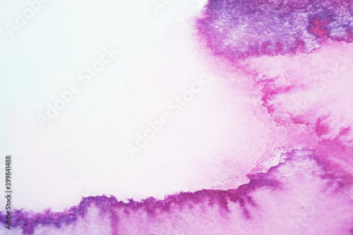 Abstract purple water ink background.