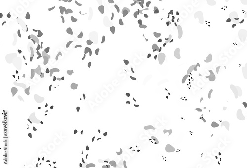 Light silver, gray vector pattern with chaotic shapes.