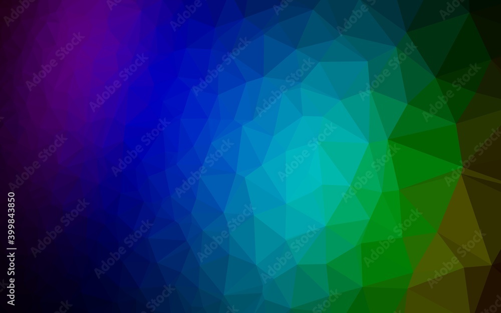 Dark Multicolor, Rainbow vector abstract mosaic pattern.