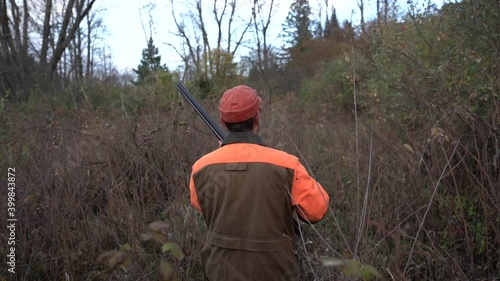 A hunter in the woods 