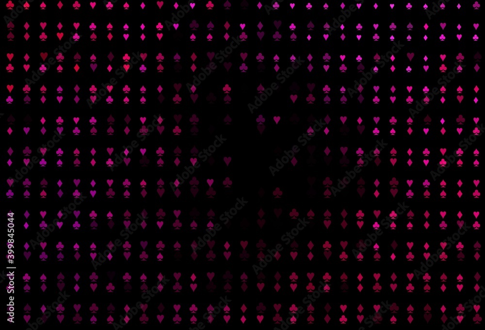 Dark Pink vector cover with symbols of gamble. Dark Pink vector cover with symbols of gamble.