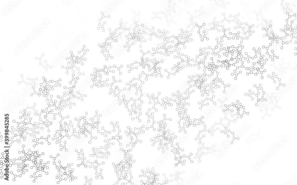 Light Gray vector background with forms of artificial intelligence.