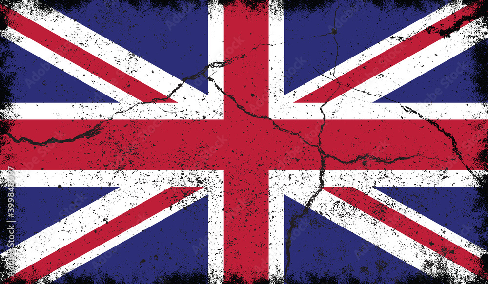 Fototapeta premium Grunge UK Flag Premium Vector