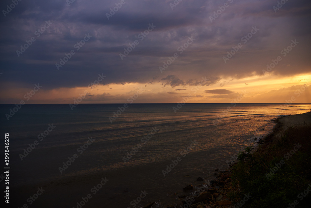 sunset on the beach