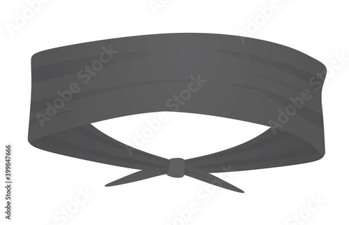 Grey sport head band. vector illustration
