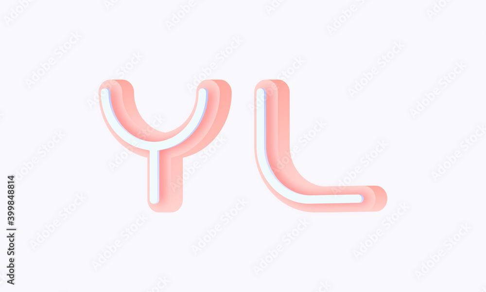 3D isometric premade logo rounded kids store circle monogram alphabet characters 3D isometric premade logo rounded kids store circle monogram alphabet characters