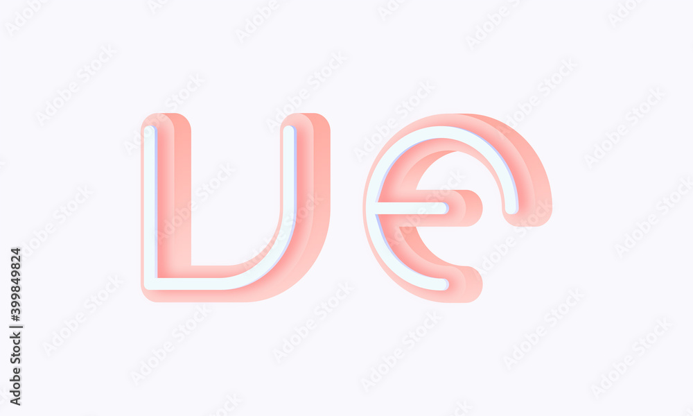 3D isometric premade logo rounded kids store circle monogram alphabet characters 3D isometric premade logo rounded kids store circle monogram alphabet characters