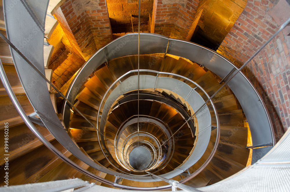 Fototapeta premium spiral staircase in the church