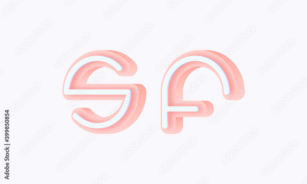 3D isometric premade logo rounded kids store circle monogram alphabet characters 3D isometric premade logo rounded kids store circle monogram alphabet characters