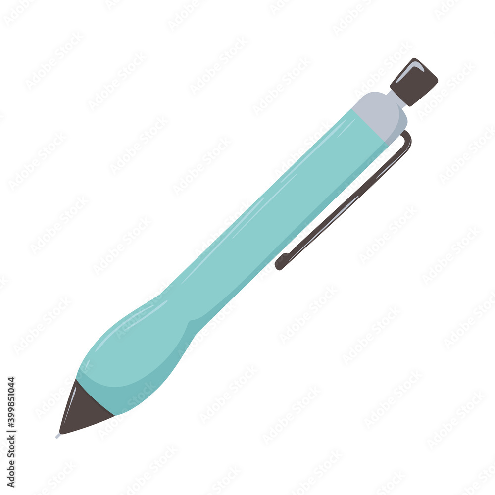 Fototapeta premium pen element for work office supply top view design