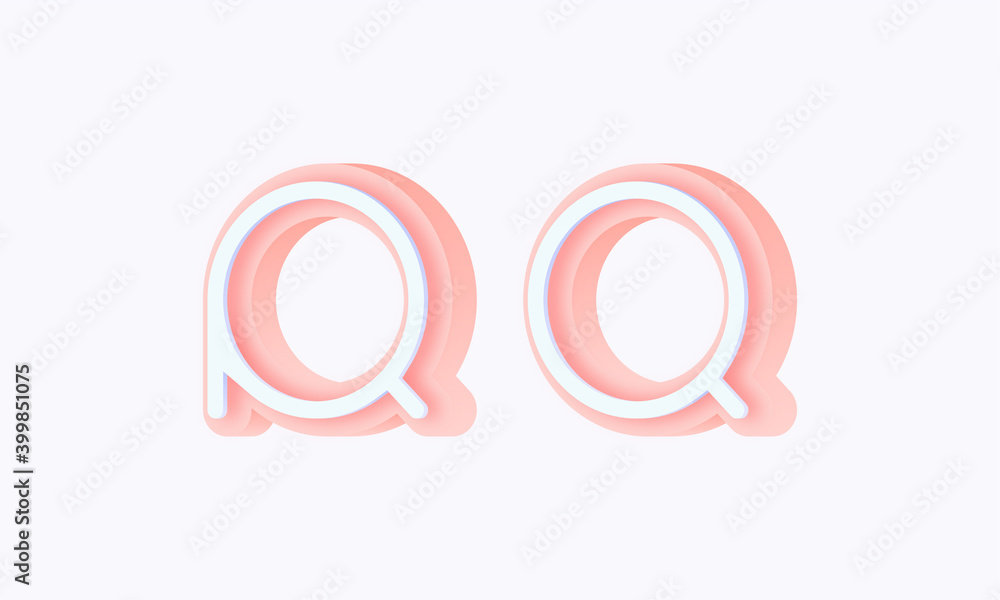 3D isometric premade logo rounded kids store circle monogram alphabet characters 3D isometric premade logo rounded kids store circle monogram alphabet characters