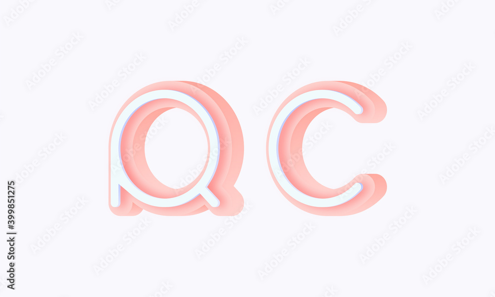 3D isometric premade logo rounded kids store circle monogram alphabet characters 3D isometric premade logo rounded kids store circle monogram alphabet characters
