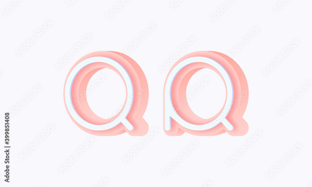 3D isometric premade logo rounded kids store circle monogram alphabet characters 3D isometric premade logo rounded kids store circle monogram alphabet characters
