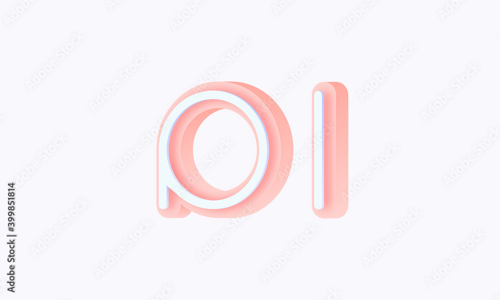3D isometric premade logo rounded kids store circle monogram alphabet characters 3D isometric premade logo rounded kids store circle monogram alphabet characters