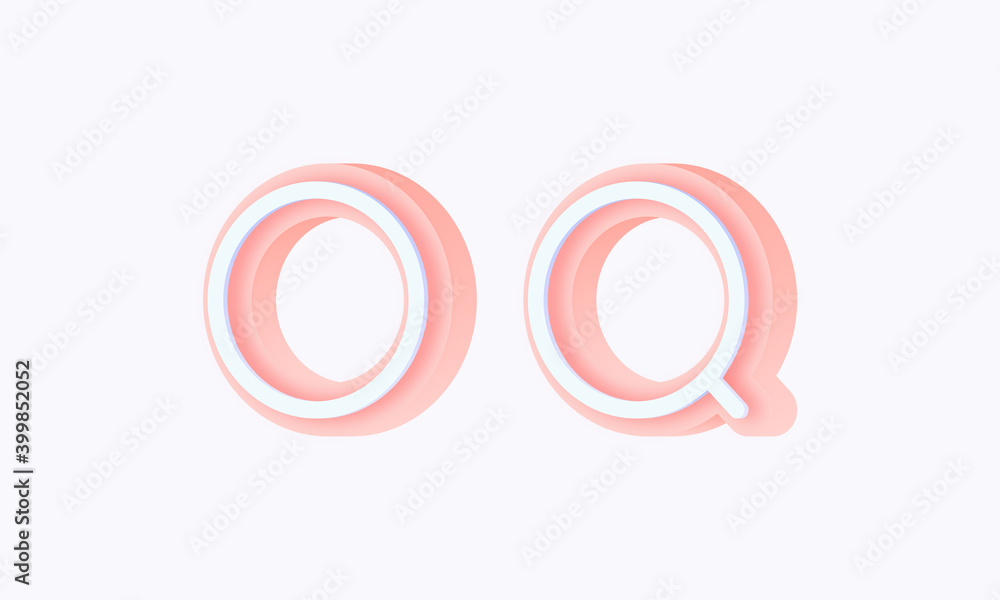 3D isometric premade logo rounded kids store circle monogram alphabet characters 3D isometric premade logo rounded kids store circle monogram alphabet characters