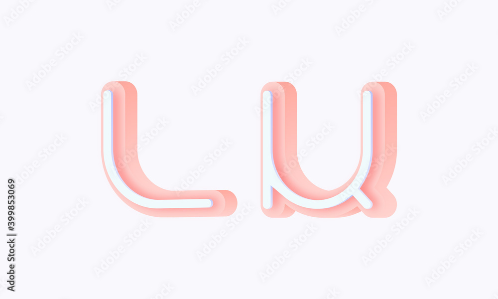 3D isometric premade logo rounded kids store circle monogram alphabet characters 3D isometric premade logo rounded kids store circle monogram alphabet characters