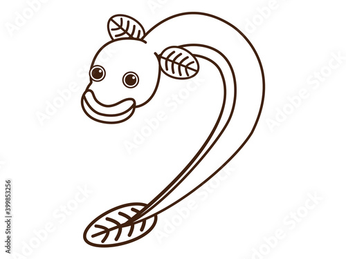 うなぎのイラスト素材_ベクター線画