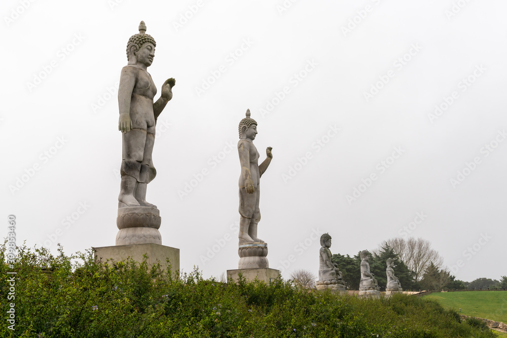 buddha statues in the famous Bacalhoa Buddha Eden Garden in central Portugal